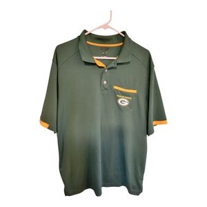 Men's L Green Bay Packers Short Sleeved Polo